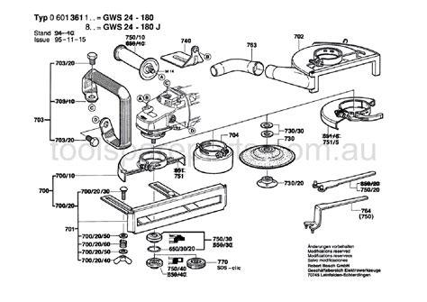 Bosch gws24180 parts